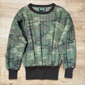 Vintage 80s SafTBak Quilted Size Small Insulted Camo Hunting Hipster Shirt sweat